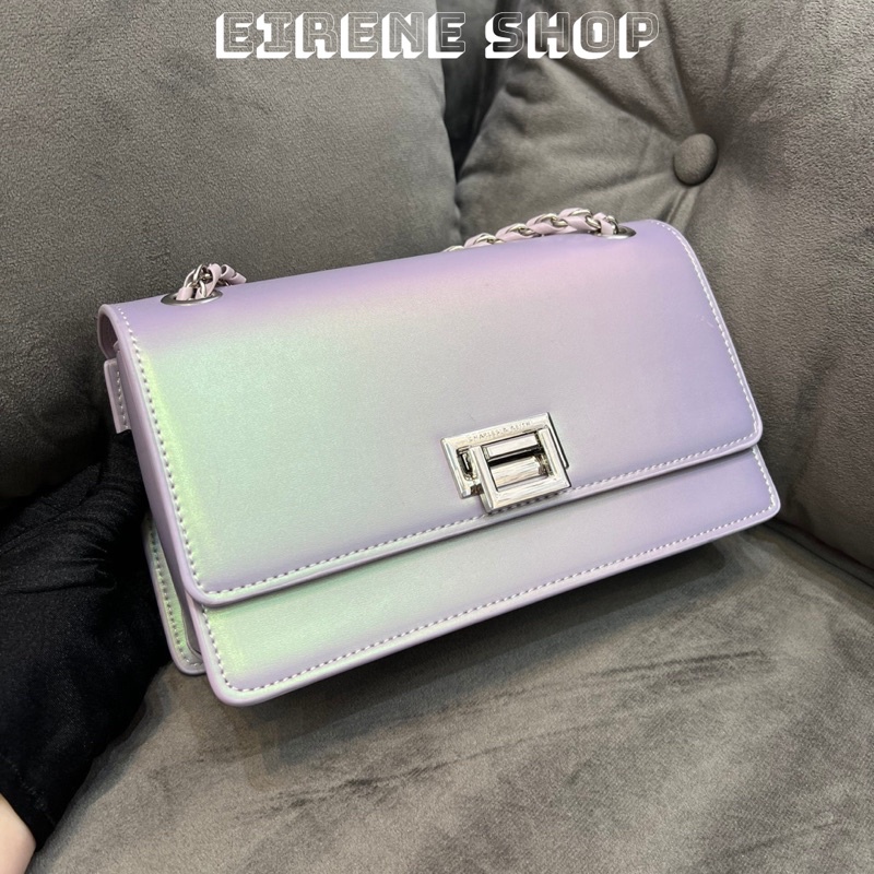 Túi Nữ Khoá Gạt Size 24 Màu Sắc Chủ Đạo Của Năm 2022 Màu Very Peri Xanh Lam Ánh Tím Chain Shoulder Bag