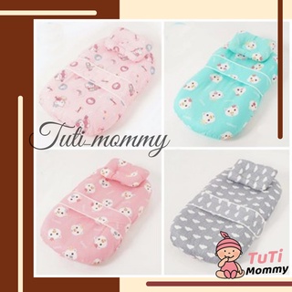 Đệm ngủ thông minh cho bé kèm đai bụng và gối nhỏ cao cấp Tutimommy