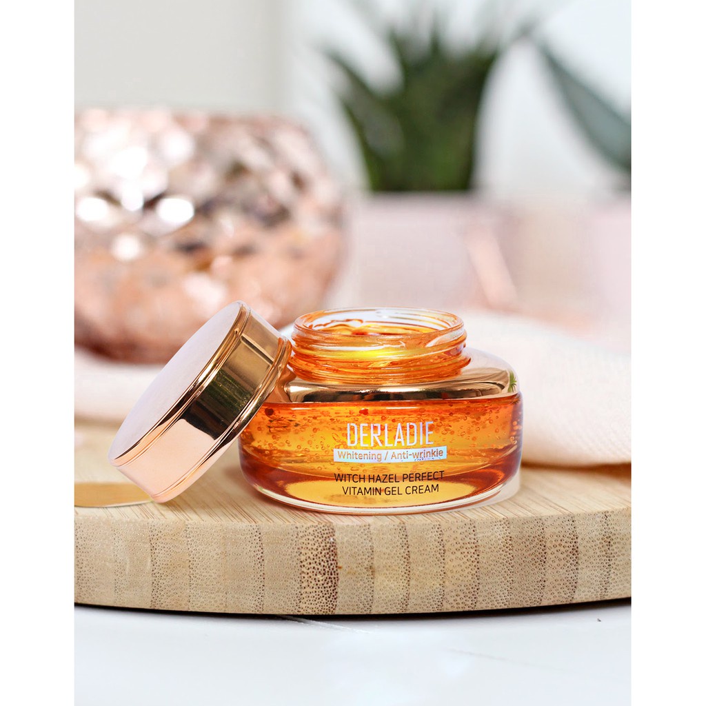 Kem Dưỡng Tràm Trà Và Cây Phỉ Derladie Witch Hazel Perfect Vitamin Gel Cream 50ml