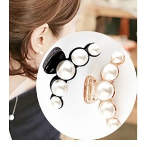 Kẹp tóc càng cua đính ngọc trai giả thanh lịch thời trang dành cho nữ