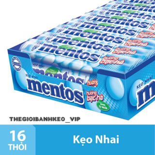 Lốc 16 thỏi kẹo nhai Mentos hương Bạc hà