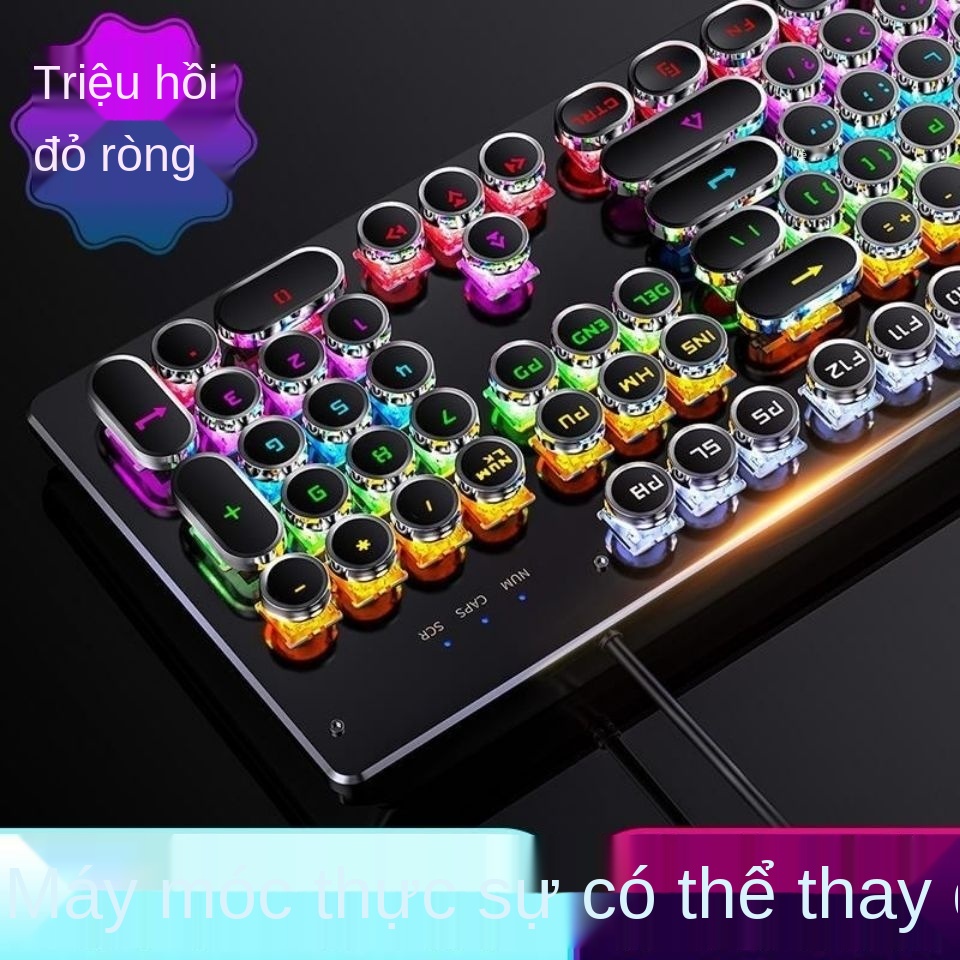 ❀Siêu Bền PUBG/LOL bàn phím Gaming +Chuột ( Hàng Chính Hãng ) có đèn led 7 màu Trục xanh lá cây máy móc thể thay thế tr