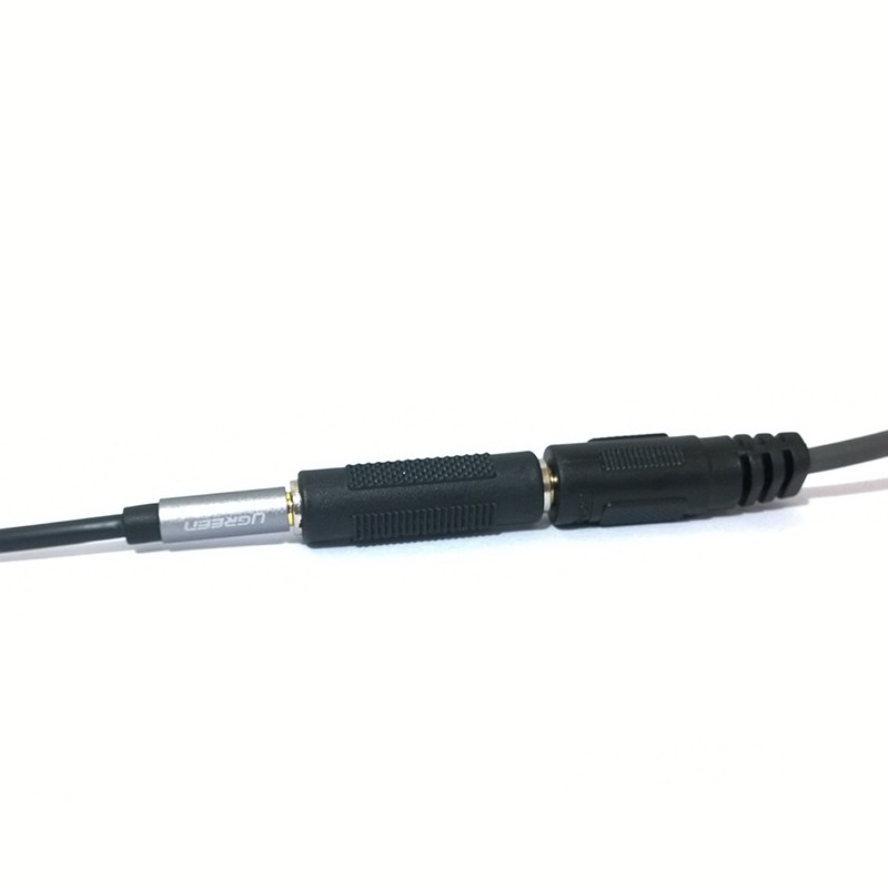 Đầu nối audio 3.5mm 2 đầu âm (Giắc nối cáp âm thanh 3.5mm) nối 2 đoạn cáp âm thanh 3.5mm với nhau (màu đen - 1 chiếc)
