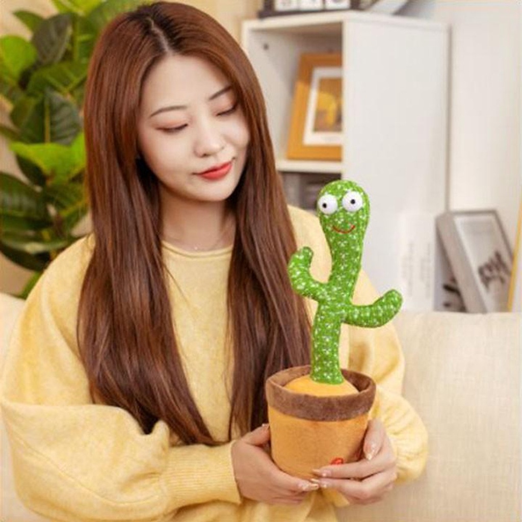 Cây Xương Rồng nhồi bông khiêu vũ,biết Nhảy Múa,có nhạc 120 Bài Hát và Biết Nhại Lại Tiếng Người