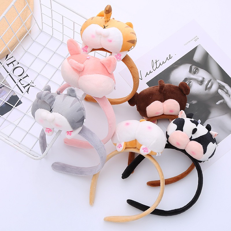 CC60 băng đô cài tóc nữ mông thú 6 mẫu ngộ nghĩnh hài hước