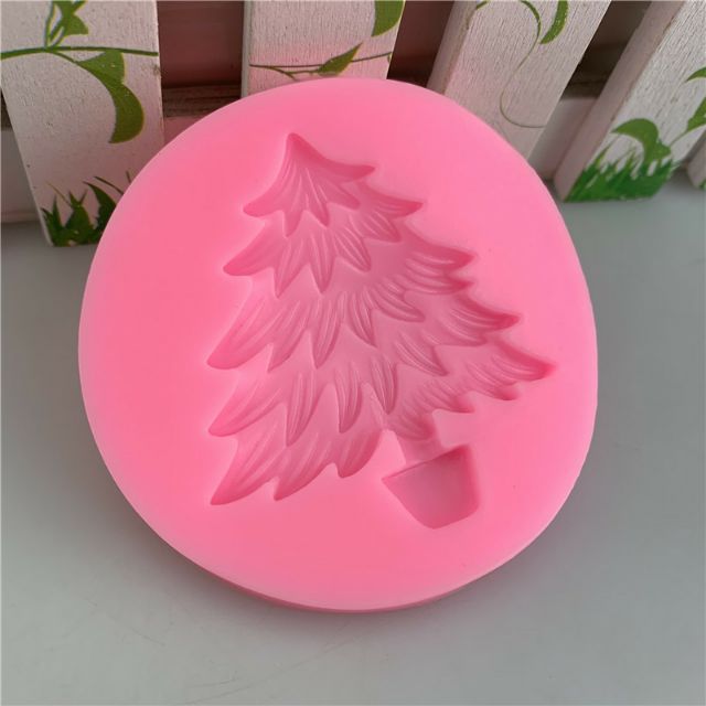 Khuôn silicon 4D Cây thông cỡ nhỏ