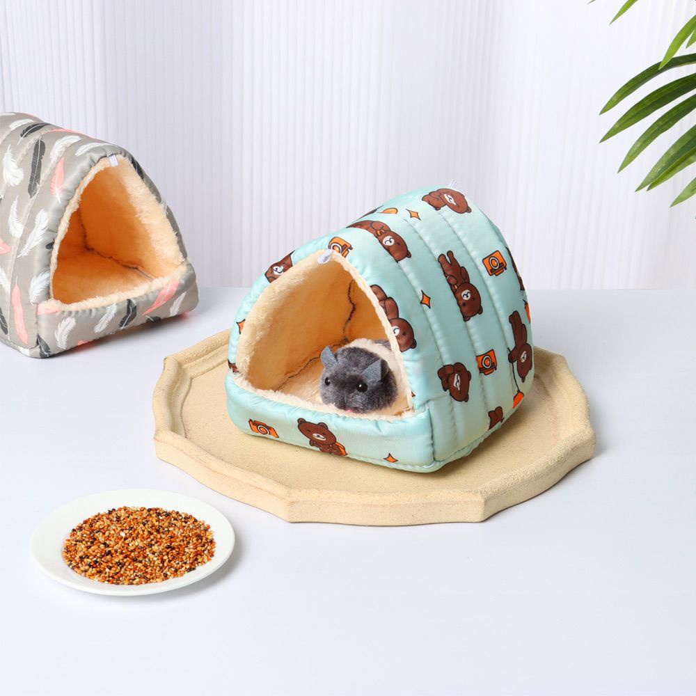 Giường ngủ nhỏ nhắn mềm mại nhiều màu sắc giữ ấm mùa đông dành cho chuột hamster/ thỏ/ sóc