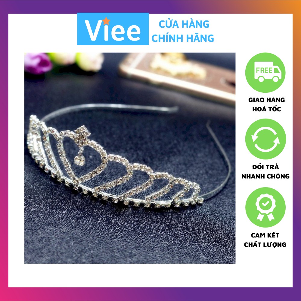 Bờm vương miện đính đá cho bé gái VM67