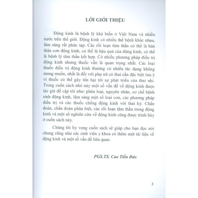 Sách - Động Kinh, Các Rối Loạn Tâm Thần Trong Động Kinh Và Điều Trị (Sách chuyên khảo)