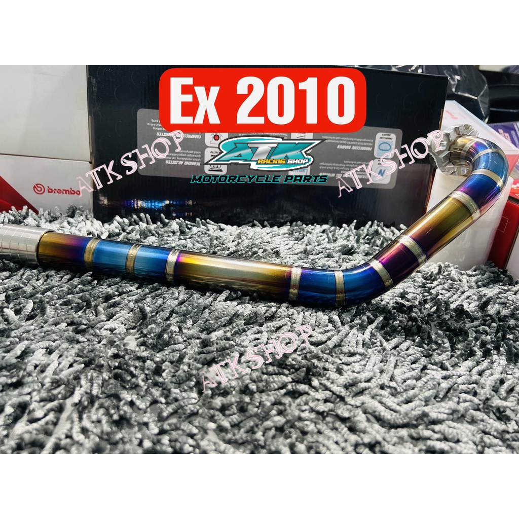 Cổ Pô Titanium 100% xịn hàng gia công gắn Pô zin gắn cho các loại xe Exciter 150. Ex 10, Ex135, Exciter 155 Vario Wave