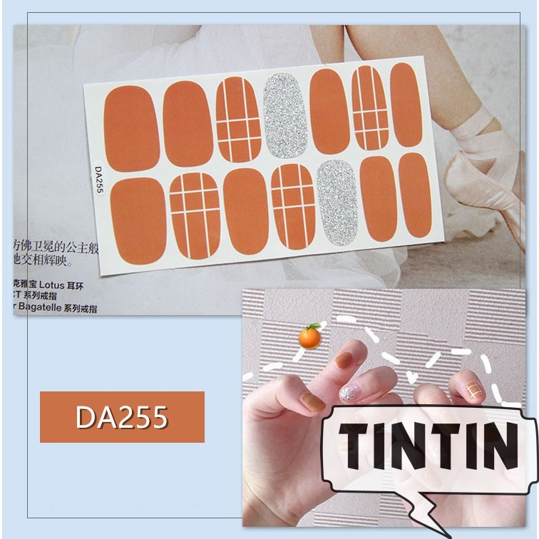 14 nhãn dán trang trí móng tay chống thấm nước phong cách Hàn Quốc TINTIN NAIL05