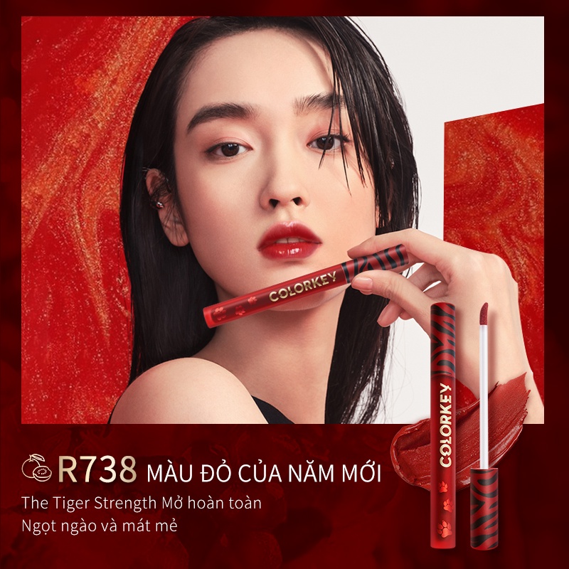 Son kem lì COLORKEY hiệu ứng gương màu sắc xinh xắn 1.7g