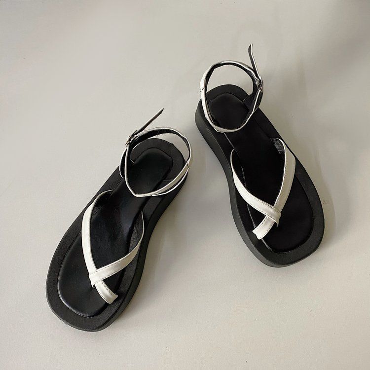 Giày Sandal Đế Dày 11 Màu Phong Cách Retro Đơn Giản Cho Nữ