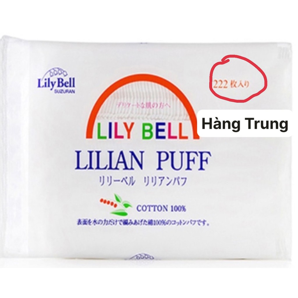 [ HÀNG CHÍNH HÃNG] Bông Tẩy Trang Lily Bell Suzuran Nhật 222 Miếng