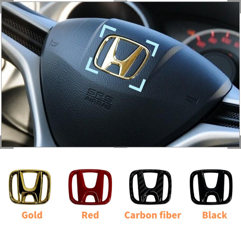 1 Miếng Dán Trang Trí Vô Lăng Xe Hơi Honda Fit City Inspire Freed Odyssey Hrv Crv Jazz Accord Mobilio Civic 50x40mm