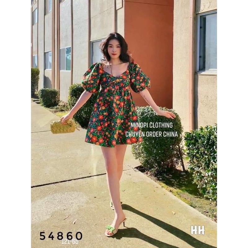 VÁY HOA THÔ BABYDOLL SIÊU ĐẸP