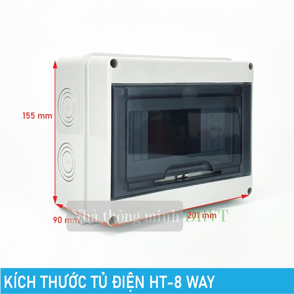 Tủ điện HT-8 WAY  chống nước, chống bụi – Tủ điện lắp nổi, Tủ điện nhựa