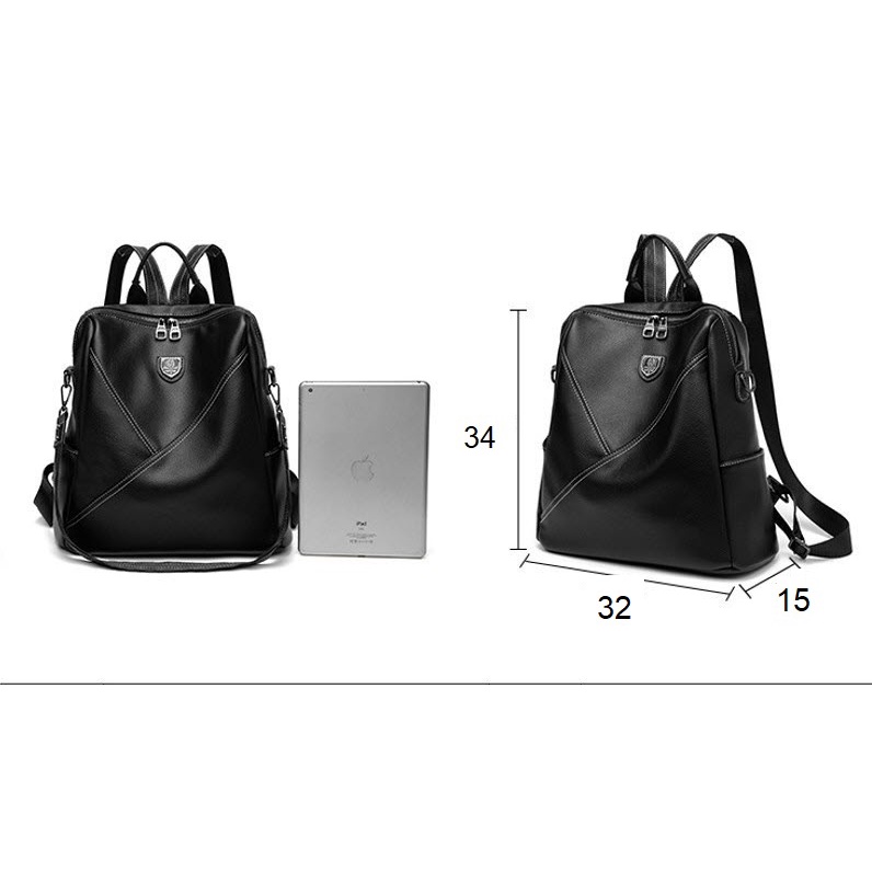 Balo da nữ thời trang để vừa laptop 12inch,13inch, A4 đeo 2 kiểu cực đẹp