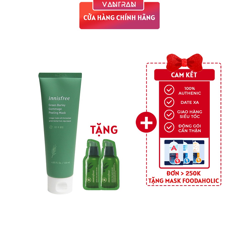 [Mẫu Mới] Mặt Nạ Tẩy Tế Bào Chết Chiết Xuất Từ Lúa Mạch Innisfree Green Barley Gommage Peeling Mask