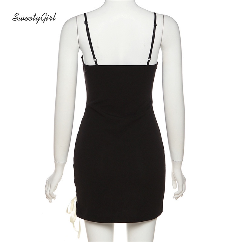 Đầm Mini Không Tay Cổ Chữ V Khoét Sâu Phối Màu Tương Phản Thời Trang 2022 Cho Nữ