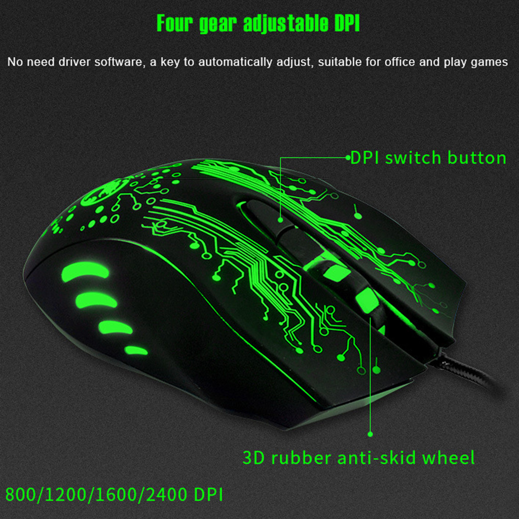 Chuột Gaming X9 Có Dây Tích Hợp Đèn Led Nhiều Màu Sắc Độc Đáo