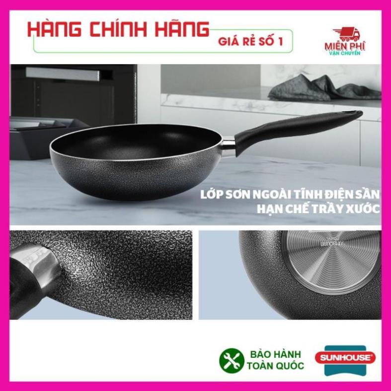 Chính hãng Chảo chống dính Sunhouse đáy sâu, Chảo sâu lòng Sunhouse 20, 24, 26, 28, 30cm