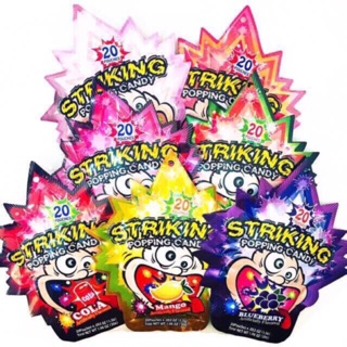 Combo 10 gói kẹo nổ Striking poping candy 20 cái/ gói