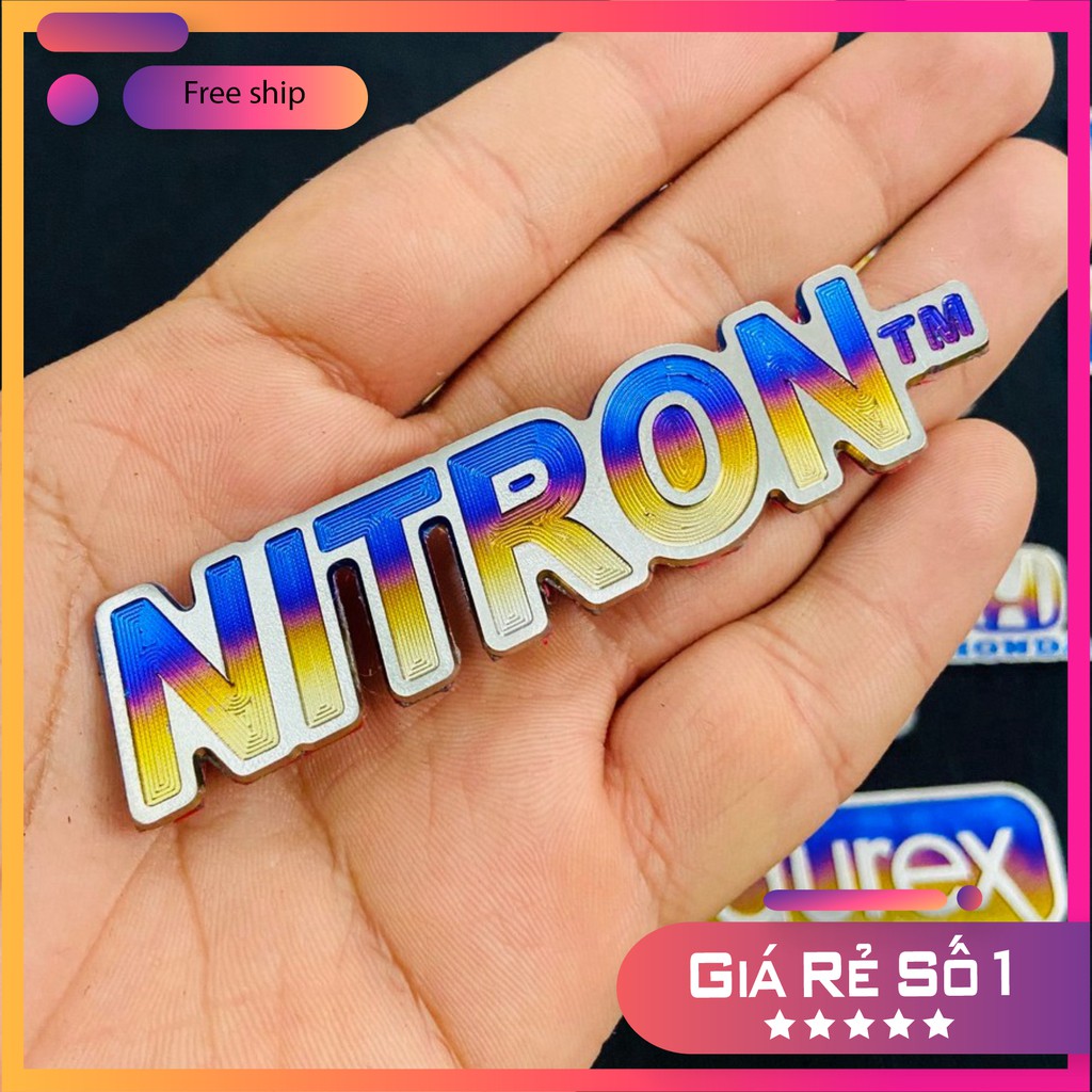 [GIÁ SĨ] TEM TITAN CHỮ NITRON THÍCH HỢP DÁN GẮP XE MÁY, TRANG TRÍ TÙY THÍCH
