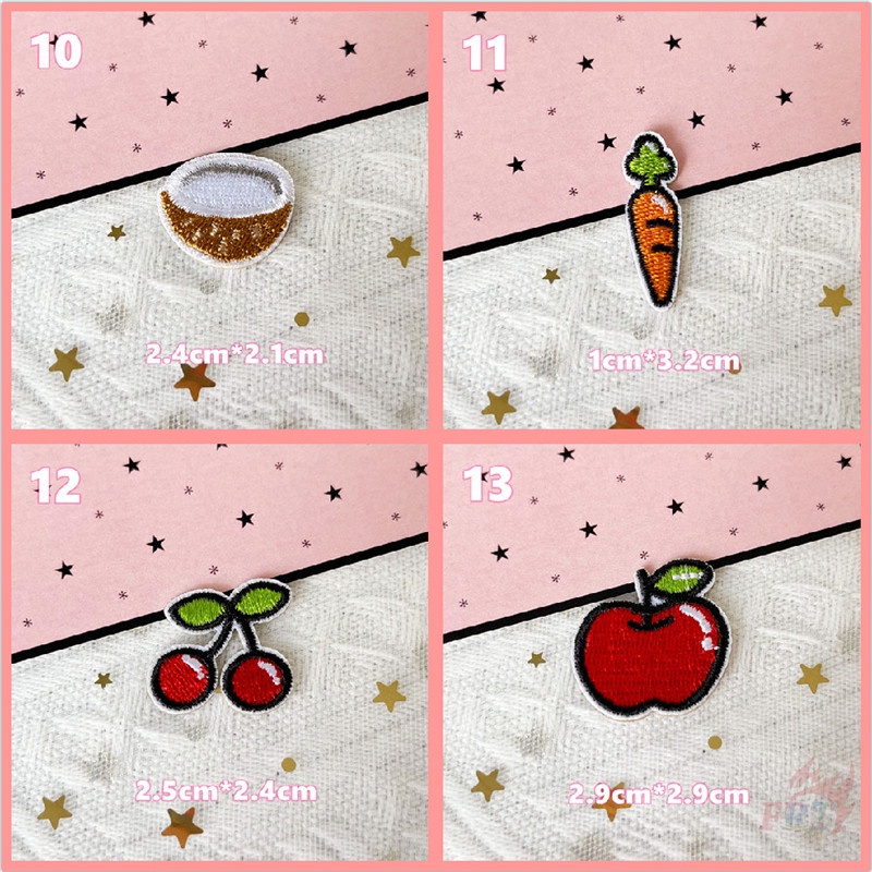 ♥ Miếng Dán Tự Dính Họa Tiết Trái Cây Dễ Thương Dùng Trang Trí ♥ 1 Miếng Dán Ủi Lên Quần Áo Hình Quả Cam / Dưa Hấu / Dừa / Xoài