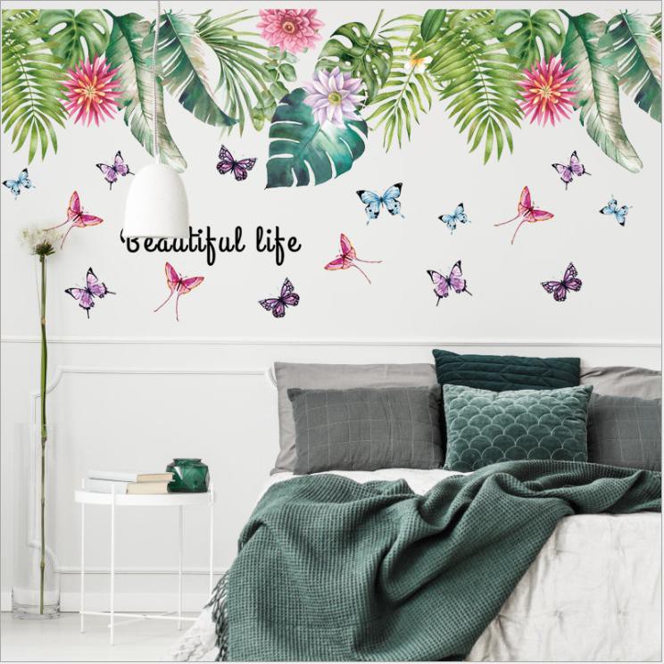 Decal dán tường 3D phong cách Hàn Quốc Beautiful Life - decal giàn hoa đủ màu AmyShop