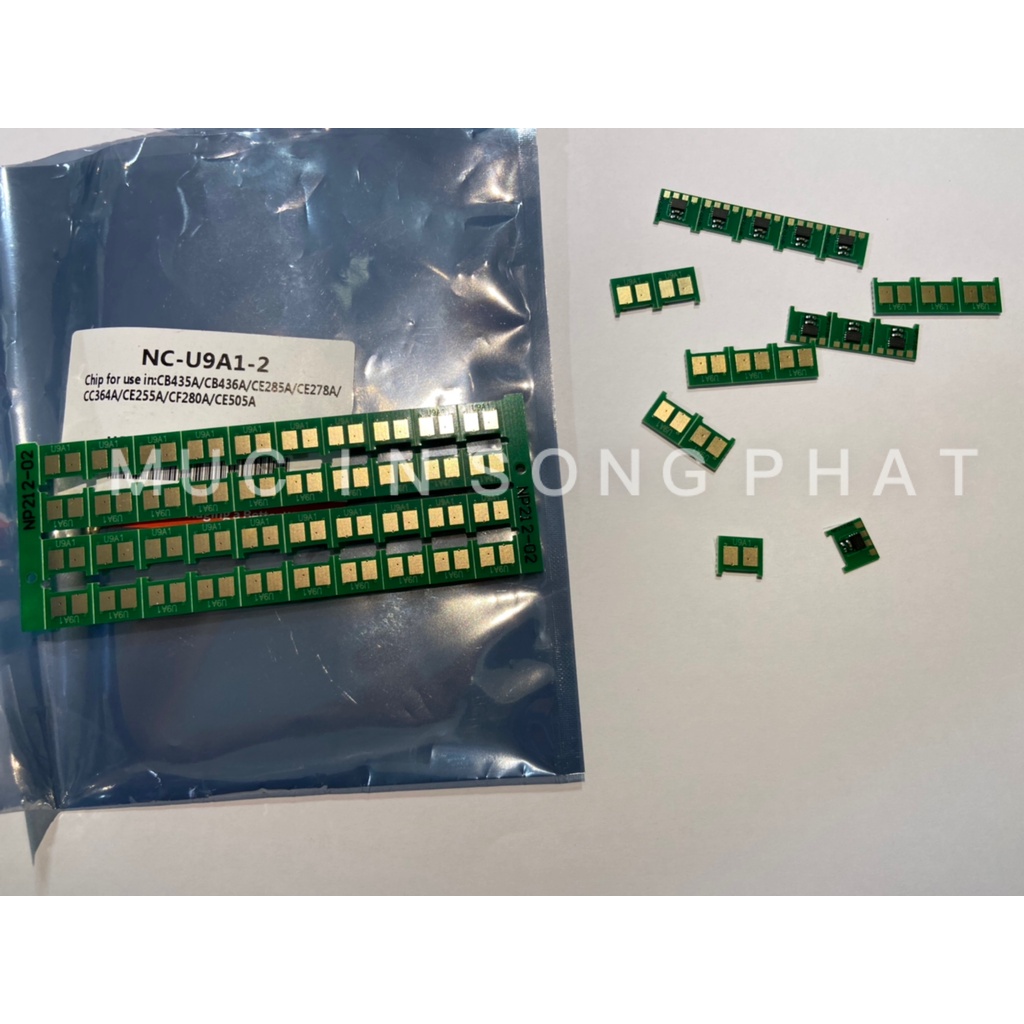 combo 5 con Chip U9A1 Đa Năng chip cho HP CB435A/CB436A/CE285A/CE278A/CE505A/CF280A/CE255A/CC364A