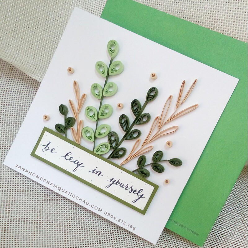 Thiệp quilling hoa  - 01 chiếc