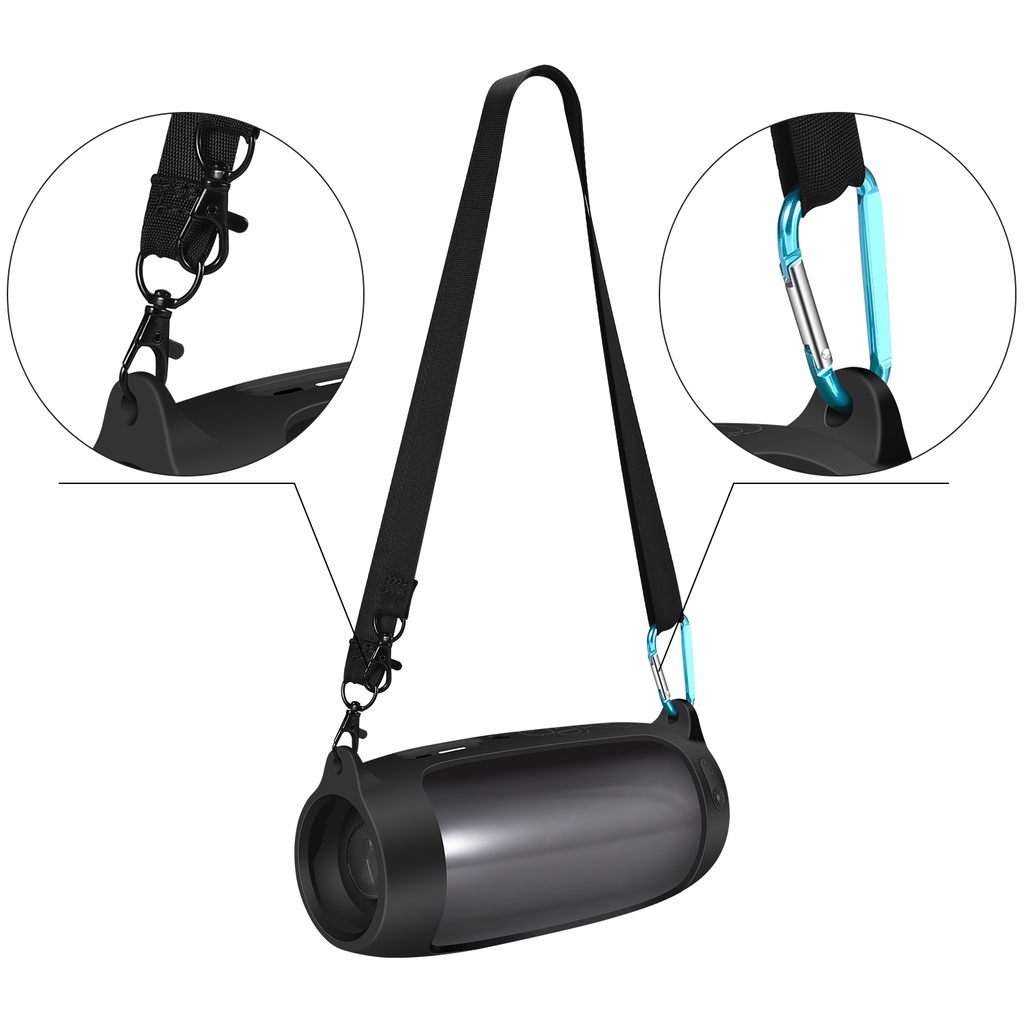 Vỏ Silicon Bảo Vệ Loa Bluetooth JBL Pulse 4 Có Dây Đeo Vai