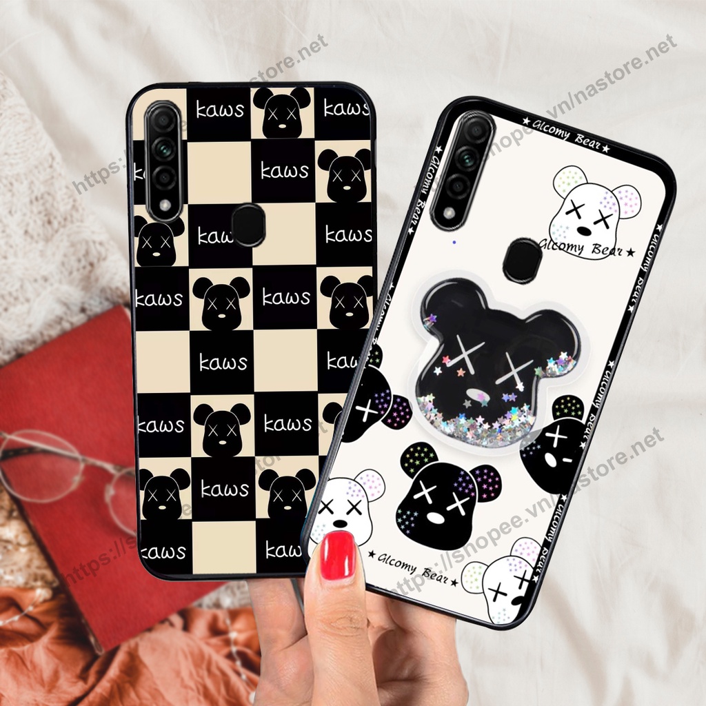 Ốp lưng Oppo A31 2020 / A8 trái tim họa tiết caro, mikey họa tiết beabrick kaws cute