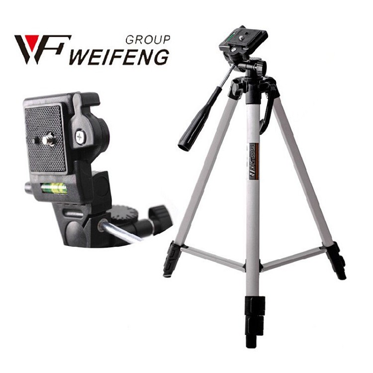 Chân Tripod Weifeng WT-330A, Giá Đỡ Cho Máy Ảnh DSLR- Tặng Kèm Giá Đỡ Điện Thoại