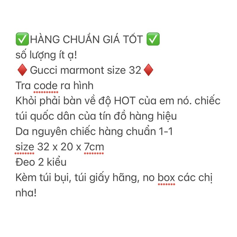 💥Túi Marmont size 32 - da thật - xuất dư - sẵn hàng 💥