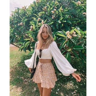 Áo lụa cột dây