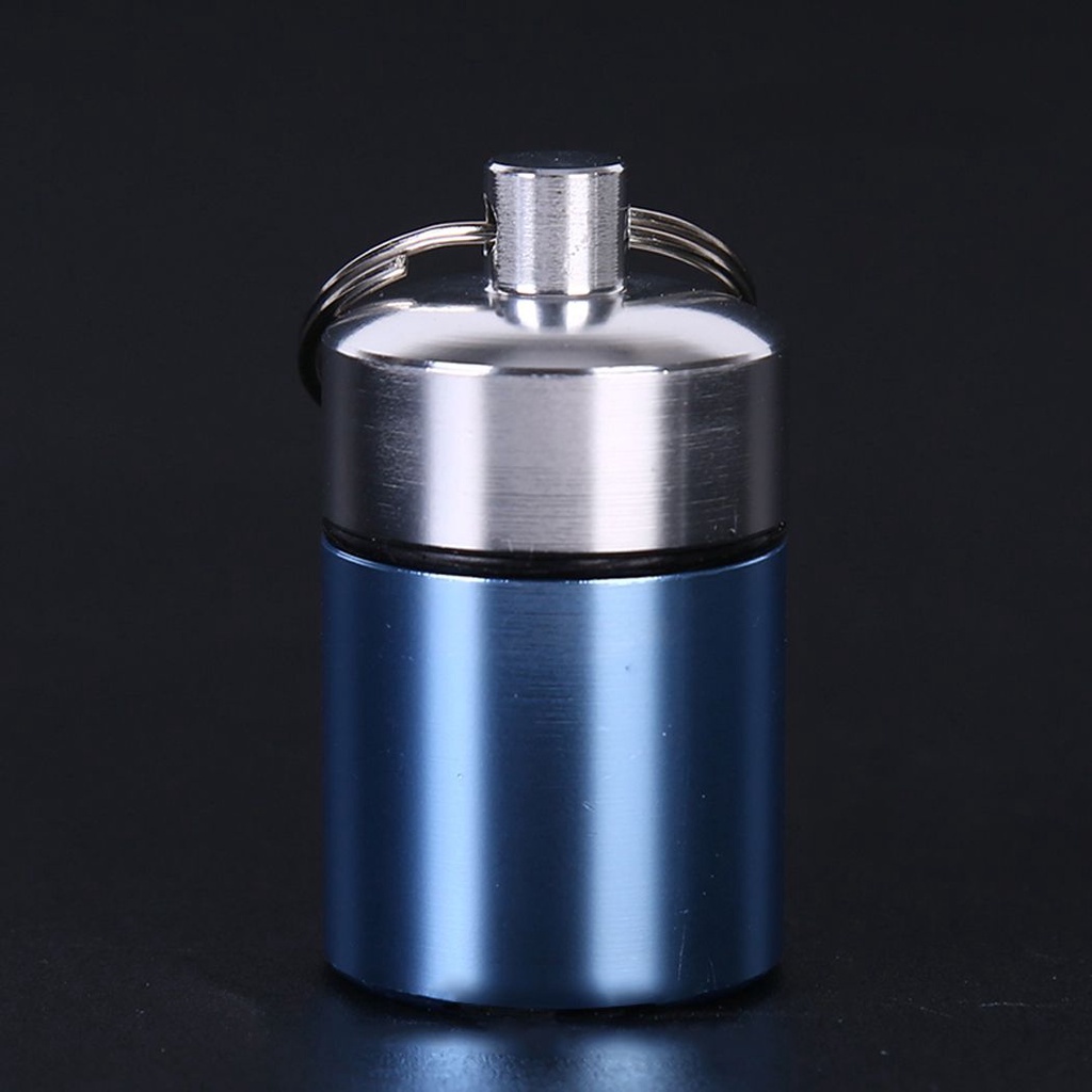 Hộp đựng thuốc mini bằng nhôm chống nước có móc khóa tiện dụng