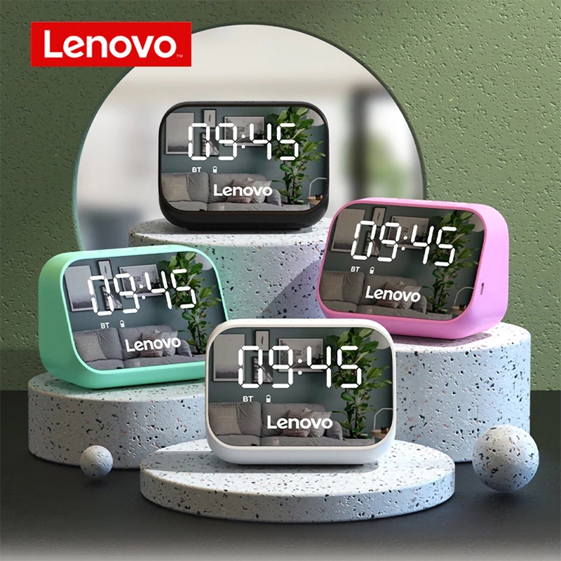 Loa Bluetooth Lenovo TS13 Âm Thanh Siêu Trầm Có Đèn LED Hiển Thị Đồng Hồ Báo Thức Để Bàn