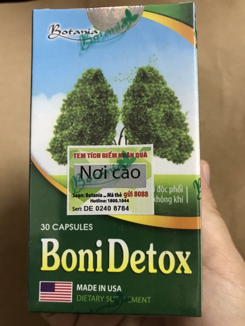 ✅BoniDetox- Giúp Giải Độc Phổi, Phòng Ngừa Ung Thư Phổi ( Mua 6 Tặng 1 Bằng Tem Tích Điểm)