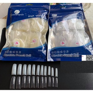 Móng Nối Mỹ Siêu Dẻo Siêu Bền, Đẹp Loại Mới Đủ Size 550 Pcs - Lẻ 1 Túi