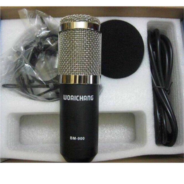 Combo mic ami bm900 +k10+ dây live ma2 tặng tai phone ( 4 món).