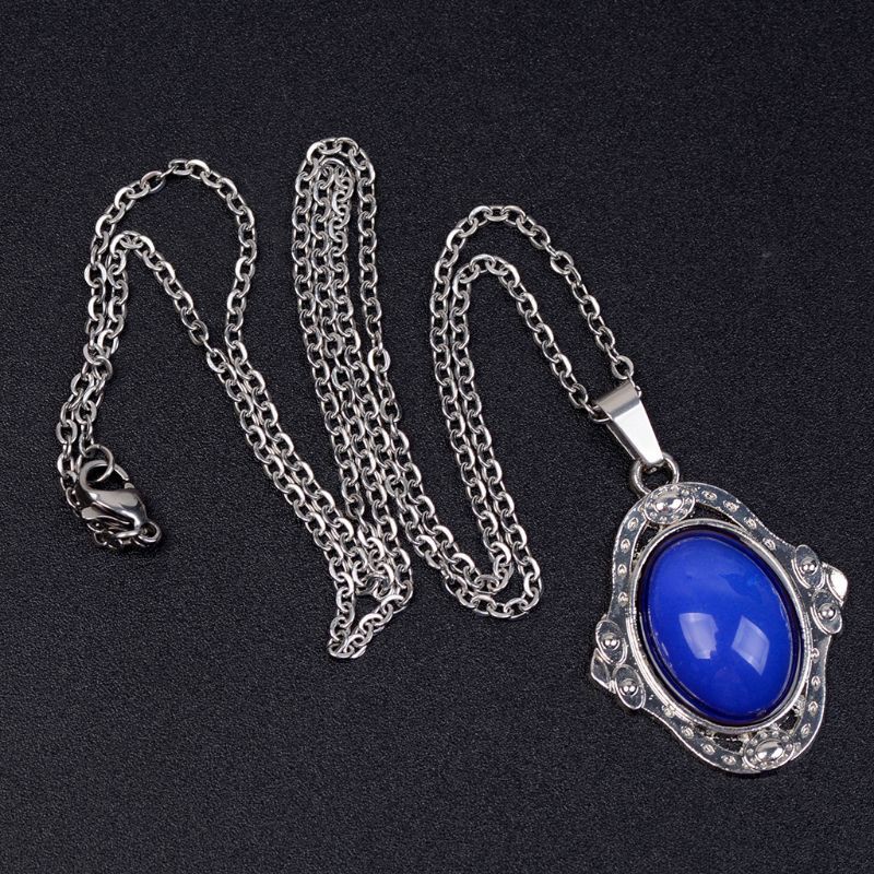 1 Bộ vòng cổ + Nhẫn Đính Đá Thay Đổi Màu Theo Tâm Trạng Phong Cách Cổ Điển Thời Trang Cho Nam Và Nữ