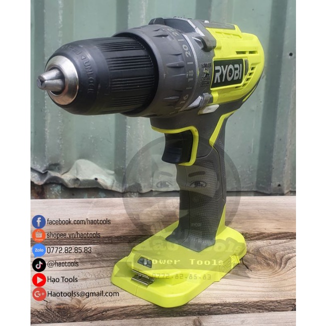 Khoan Búa Ryobi 18v 3 chức năng chổi than R18PD3 Hammer Drill