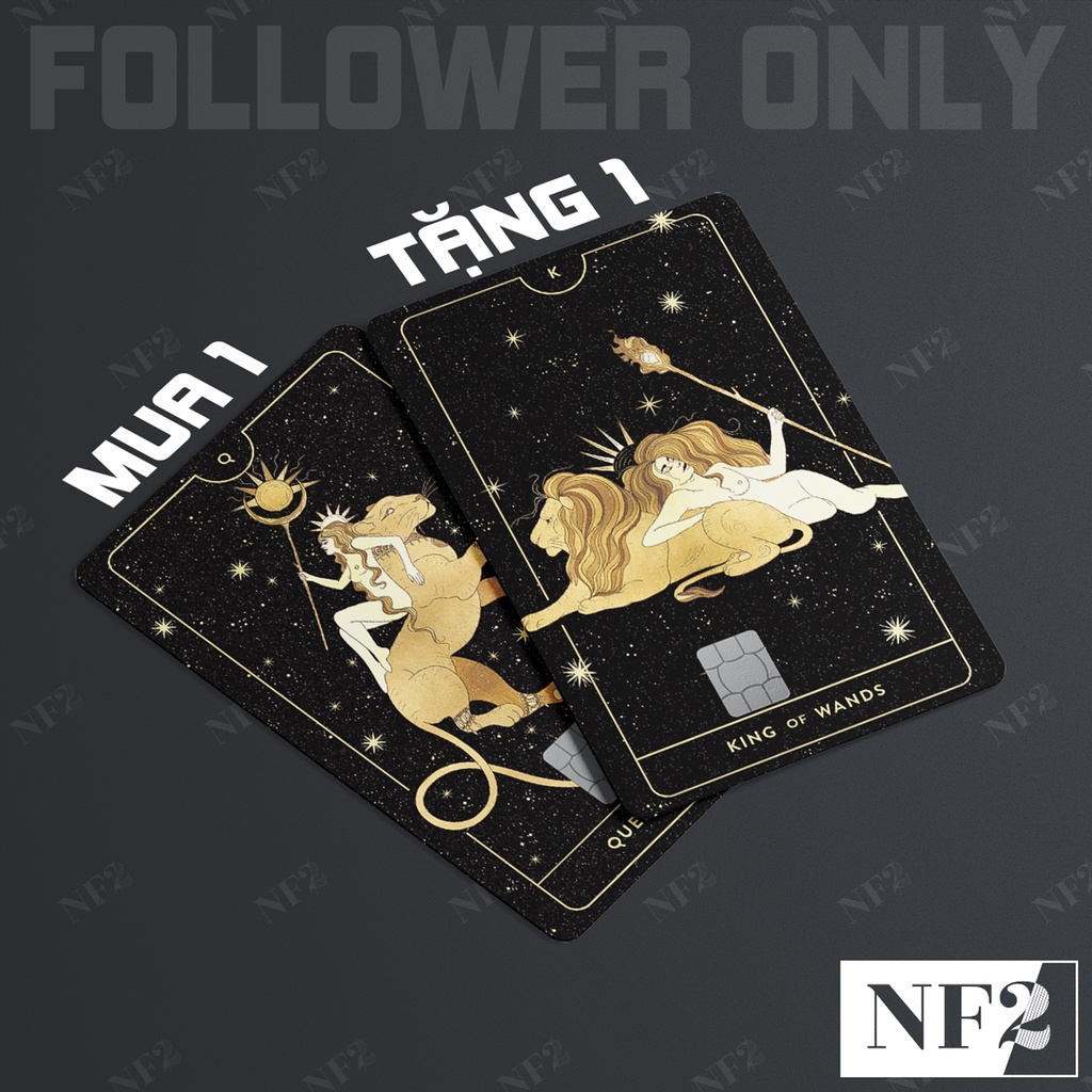 TAROT WANDS (BỘ 4) - Decal Sticker Thẻ ATM (Thẻ Chung Cư, Thẻ Xe, Credit, Debit Cards) Miếng Dán Trang Trí NF2 Cards