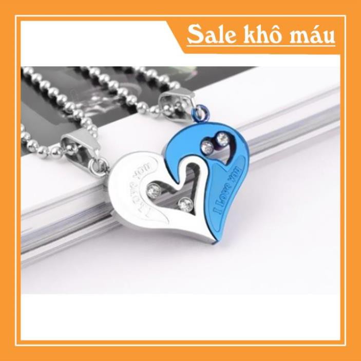 [ Siêu SALE ] DÂY CHUYỀN CẶP ĐÔI INOX NỮA TRÁI TIM GHÉP MC104 -siêu đẹp chuẩn thời trang