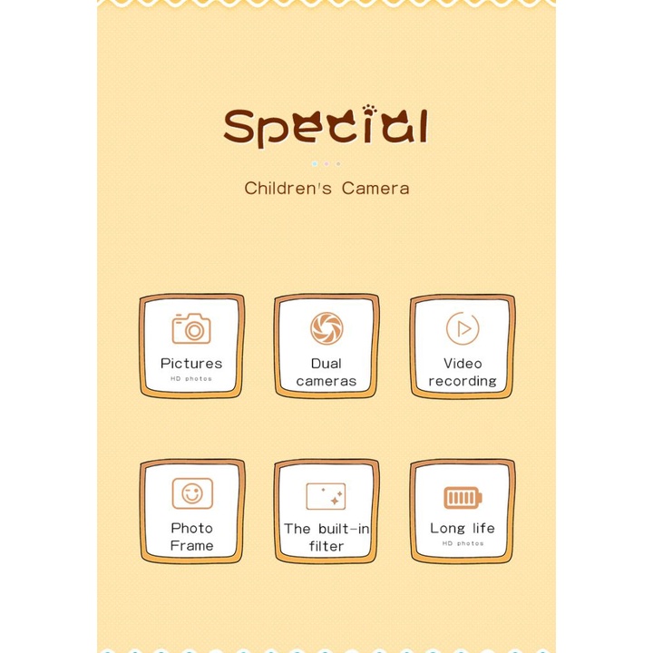 Camera kỹ thuật số 720P 10MP tích hợp sạc USB cho bé
 | BigBuy360 - bigbuy360.vn