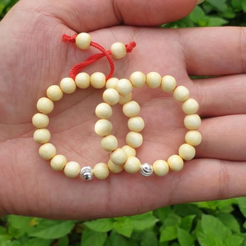 Vòng dâu tằm cho bé mix chuông bạc ta cho bé