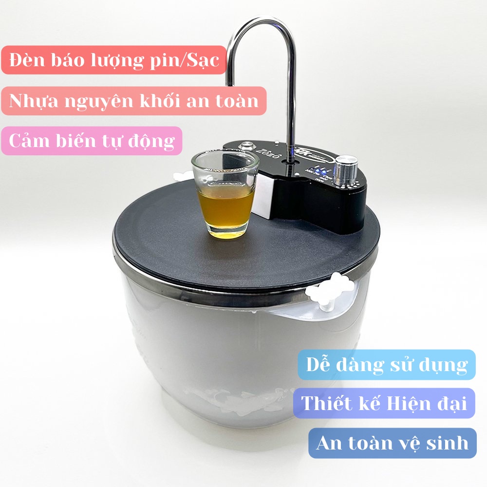 Máy Rót Rượu Tự Động Zô zô, Phiên Bản 2022, Dung Tích 1,2 Lít, 3 Chế Độ