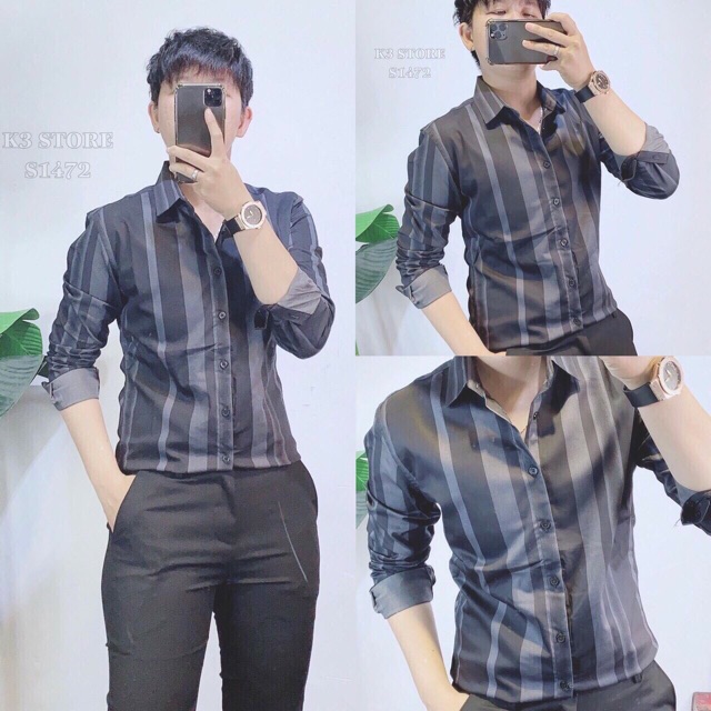 [NEW ARRIVAL] ÁO SƠ MI LỤA NAM SOÁI CA THÊU VIỀN CÕ - THƯƠNG HIỆU CAO CẤP BASIC TRẮNG/ĐEN | BigBuy360 - bigbuy360.vn